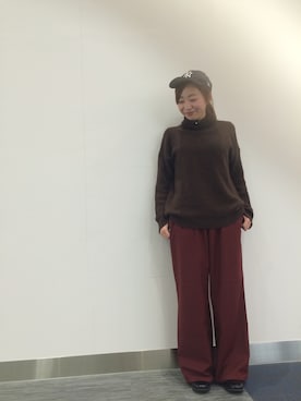 sayakaさんの「ワイドテーパードパンツ」を使ったコーディネート