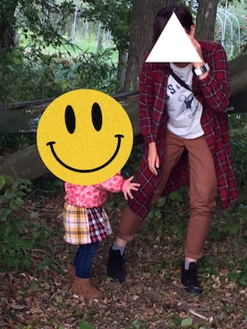 「強風」｜「アイテム（シャツワンピース）」を使った、ククコさん（レディース・166cm）の秋コーディネート