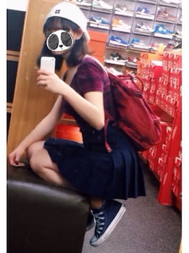 「holiday」｜「アイテム（ハンチング/ベレー帽）」を使った、Kyyyyyylinさん（レディース・162cm）の夏コーディネート
