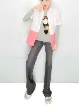 「GAP（ギャップ）のアイテム（その他）」を使った、catsloverさん（レディース・157cm）の夏コーディネート