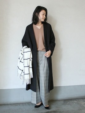 「Johnstons of Elgin（ジョンストンズオブエルガン）のアイテム」を使った、Tamuraさん（メンズ・165cm）の秋コーディネート