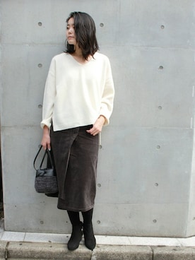 「tatuaggi（タトゥアッジ）のアイテム」を使った、Tamuraさん（レディース・165cm）の秋コーディネート