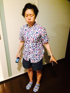 「BARENA（バレナ）のアイテム（パンツ）」を使った、Ai さん（レディース・152cm）の夏コーディネート