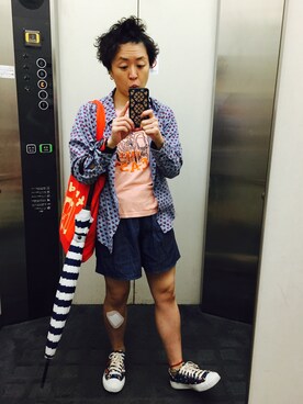 「BARENA（バレナ）のアイテム（パンツ）」を使った、Ai さん（レディース・152cm）の夏コーディネート