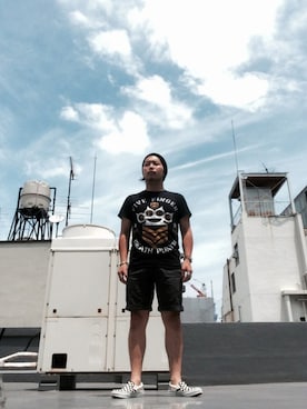 「Atease（アティース）のアイテム（アクセサリー）」を使った、KTRさん（メンズ・168cm）の夏コーディネート