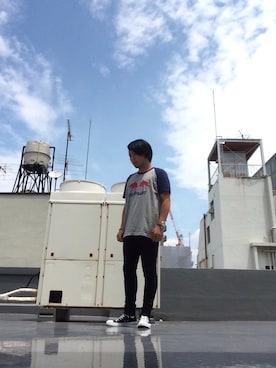 「BEAMS BOY（ビームスボーイ）のアイテム（腕時計）」を使った、KTRさん（メンズ・168cm）の夏コーディネート