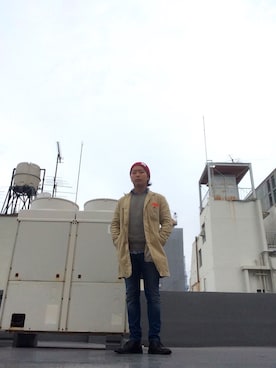 「アイテム（その他アウター、ブルー系）」を使った、KTRさん（メンズ・168cm）の秋コーディネート