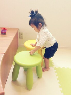 「OLD NAVY（オールドネイビー）のアイテム（シャツ/ブラウス、ホワイト系）」を使った、Kさん（キッズ）の秋コーディネート