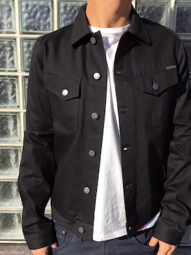 「アイテム（デニムジャケット）」を使った、GRAVY'Sさん（メンズ・173cm）の冬コーディネート