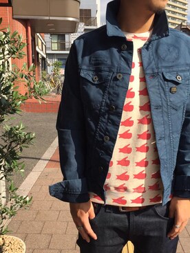 「SCOTCH & SODA（スコッチ アンド ソーダ）のアイテム（デニムジャケット）」を使った、GRAVY'Sさん（メンズ・172cm）の冬コーディネート