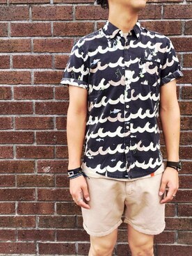「SCOTCH & SODA（スコッチ アンド ソーダ）のアイテム（シャツ/ブラウス）」を使った、GRAVY'Sさん（メンズ・172cm）の夏コーディネート