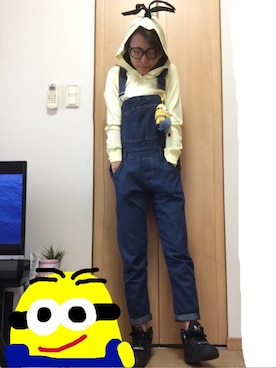 「BEAMS（ビームス）のアイテム（サロペット/オーバーオール）」を使った、RI/suさん（レディース・159cm）の秋コーディネート