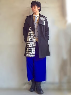 「ネコ」｜「アイテム（フォーマルスーツ/小物）」を使った、m_4tokyoさん（メンズ・180cm）の冬コーディネート