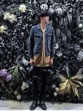 「flower」｜「アイテム（ジャケット/アウター）」を使った、Alanさん（メンズ・175cm）の冬コーディネート