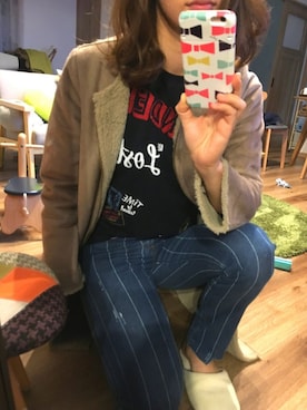 「Spick & Span（スピックアンドスパン）のアイテム（ムートンコート）」を使った、hitouseiさん（レディース・159cm）の秋コーディネート