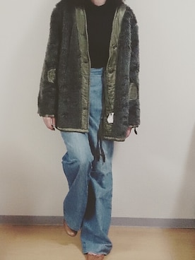 「タートル」｜「アイテム（その他アウター）」を使った、Aさん（レディース・156cm）の春コーディネート