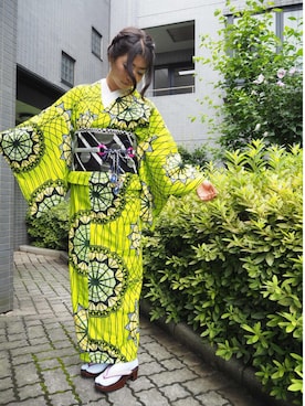 「COMME CA DU MODE（コムサデモード）のアイテム（水着/着物・浴衣）」を使った、Lynnさん（レディース・161cm）の夏コーディネート