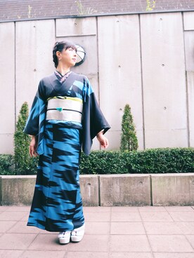 「アイテム（水着/着物・浴衣、シルバー系）」を使った、Lynnさん（レディース・161cm）の春コーディネート