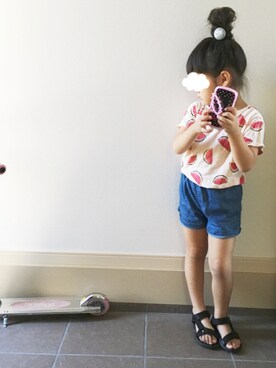 「ZARA KIDS」｜「アイテム（チュニック）」を使った、riiさん（キッズ・110cm）の秋コーディネート