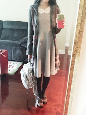 「アイテム（バックパック/リュック、シルバー系）」を使った、northumberlandさん（レディース・163cm）の春コーディネート