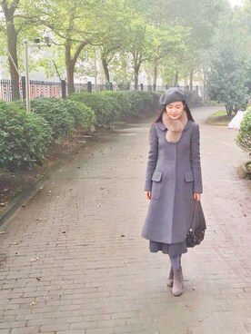 「DOLCE&GABBANA（ドルチェアンドガッバーナ）のアイテム（ジャケット/アウター）」を使った、northumberlandさん（レディース・163cm）の冬コーディネート