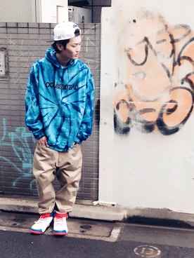 「アイテム（キャップ）」を使った、つるマンさん（メンズ・175cm・10代）の冬コーディネート