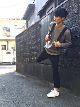 「アイテム（バックパック/リュック）」を使った、つるマンさん（メンズ・174cm）の秋コーディネート