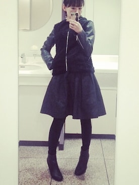 「Martin Margiela」｜「アイテム（ノーカラージャケット）」を使った、kaheさん（レディース・150cm）の秋コーディネート