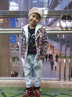 「BOOFOOWOO」｜landbooさん（キッズ・120cm）の冬コーディネート