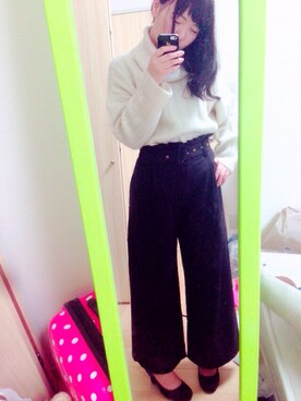 「PERK（パーク）のアイテム」を使った、♡̷♡̷fuppiさん（レディース・154cm）の冬コーディネート