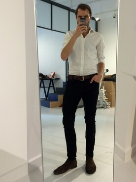 「menswear」｜「アイテム（その他シューズ）」を使った、C-Dubzさん（メンズ・180cm）の秋コーディネート