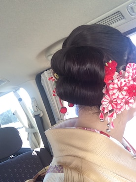 「振袖のアイテム（浴衣、その他）」を使った、mamiさん（レディース・164cm）の冬コーディネート