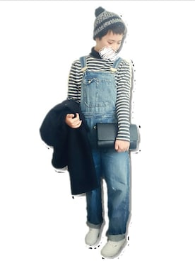 「アイテム（サロペット/オーバーオール）」を使った、リンロウさん（レディース・162cm・10代）の春コーディネート
