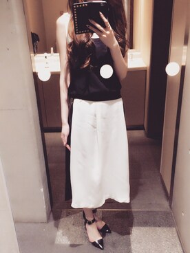 「ZARA（ザラ）のアイテム（その他トップス、ブラック系）」を使った、kieさん（レディース）の春コーディネート