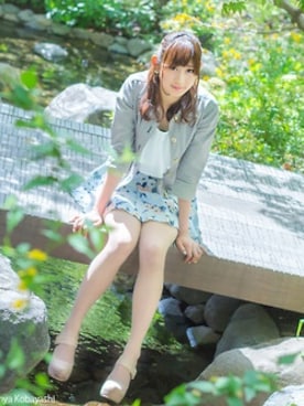 「撮影」｜「アイテム（デニムジャケット）」を使った、China  Nagaharaさん（レディース・165cm）の秋コーディネート