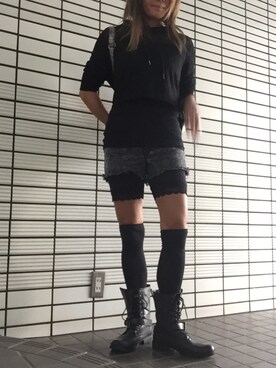 「アラフィフスタイル」｜「アイテム（ブーツ）」を使った、LUCCAさん（レディース・164cm）の秋コーディネート