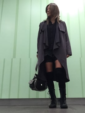 「アラフィフスタイル」｜「アイテム（ブーツ）」を使った、LUCCAさん（レディース・164cm）の秋コーディネート