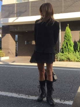 「アラフィフスタイル」｜「アイテム（ブーツ）」を使った、LUCCAさん（レディース・164cm）の秋コーディネート