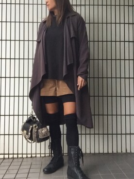 「アラフィフスタイル」｜「アイテム（ブーツ）」を使った、LUCCAさん（レディース・164cm）の秋コーディネート