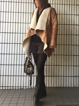 「アラフィフスタイル」｜「アイテム（その他アウター）」を使った、LUCCAさん（レディース・164cm）の冬コーディネート