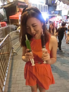 「アイテム（ワンピース/ドレス）」を使った、Poki Suenさん（レディース・43cm・20代）の夏コーディネート