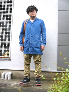 「DIFFEDUCATION（ディフデュ　ケーション）のアイテム（バッグ）」を使った、gunken5さん（メンズ・171cm）の夏コーディネート