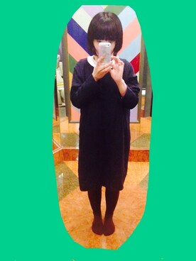 「茶色タイツ」｜NANAEさん（レディース・154cm）の冬コーディネート