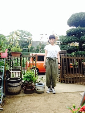 「G-SHOCK」｜NANAEさん（レディース・155cm）の夏コーディネート