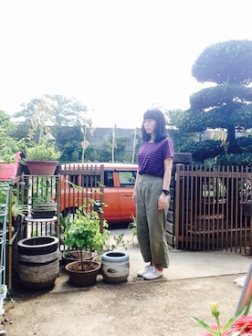 「G-SHOCK」｜NANAEさん（レディース・155cm）の夏コーディネート