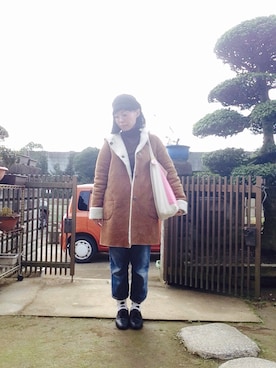 「タートルネック」｜「アイテム（ハンドケア/ハンドクリーム）」を使った、NANAEさん（レディース・155cm）の冬コーディネート