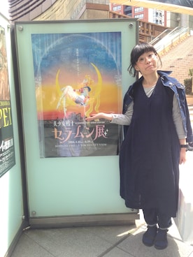 「セーラームーン展」｜NANAEさん（レディース・155cm）の春コーディネート