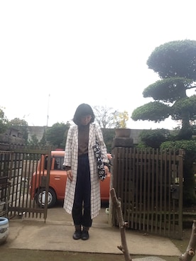 「タートルネック」｜「アイテム（ハンドケア/ハンドクリーム）」を使った、NANAEさん（レディース・155cm）の秋コーディネート