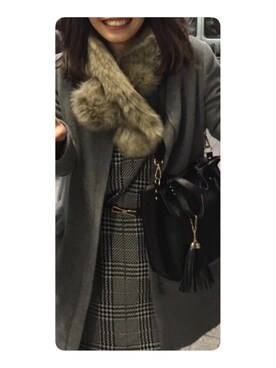「チドリ柄」｜「アイテム（ワンピース/ドレス）」を使った、A♡さん（レディース・160cm）の冬コーディネート