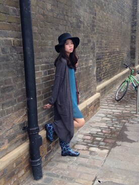 「MONKI（モンキ）のアイテム（ダウンジャケット/コート）」を使った、Helen.Wさん（レディース・160cm）の秋コーディネート